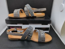 Not Rated  Pewter/Sparkling Sandals size 10