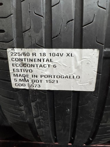 4 PNEUMATICI USATI 225/60 R 18 104V XL CONTINENTAL ESTIVO 5 MM DOT 1521 - Foto 6 di 6