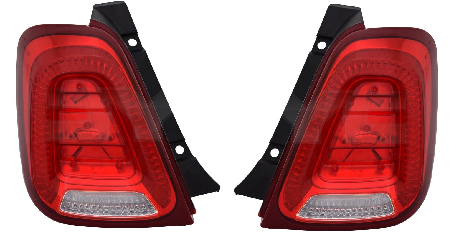 Feu arriere Fiat 500 rouge blocs optiques premium gauche droite en polycarbonate resistant