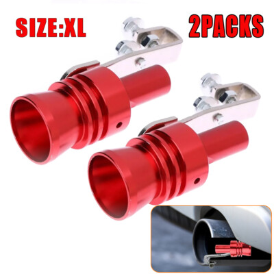 2pcs Universal Turbo Sound Exhaust Muffler Pipe Whistle Car Oversized Roar Maker