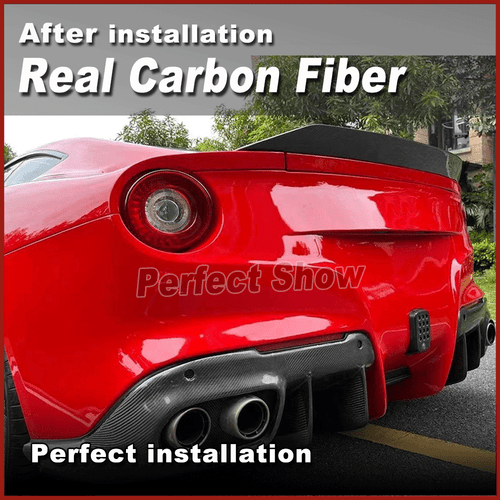 For Ferrari F12 Berlinetta Coupe 2013-2016 Real Carbon Rear Trunk Spoiler Wing - Picture 6 of 9