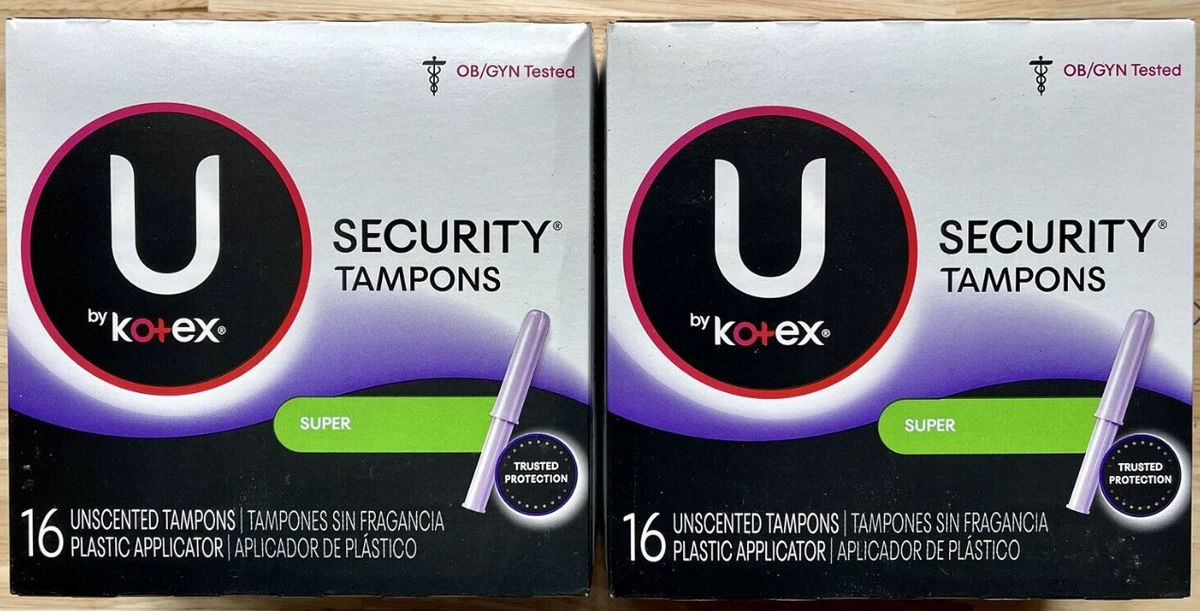 Kotex U Security Tampons, Super Plus Absorbency, Unscented,, 50 OFF