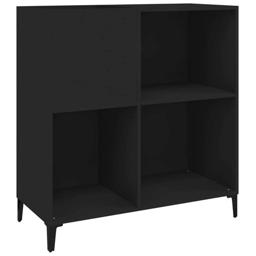 Mobile Porta Dischi Nero 84,5x38x89 cm in Legno truciolato - Foto 2 di 9