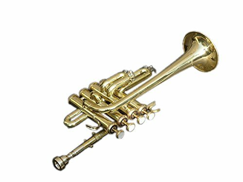 Piccolo Trumpet Brass Finish Picollo Bb/A,Pitch W/Case-Mp Gold FAST,SHIPPING - Picture 3 of 4