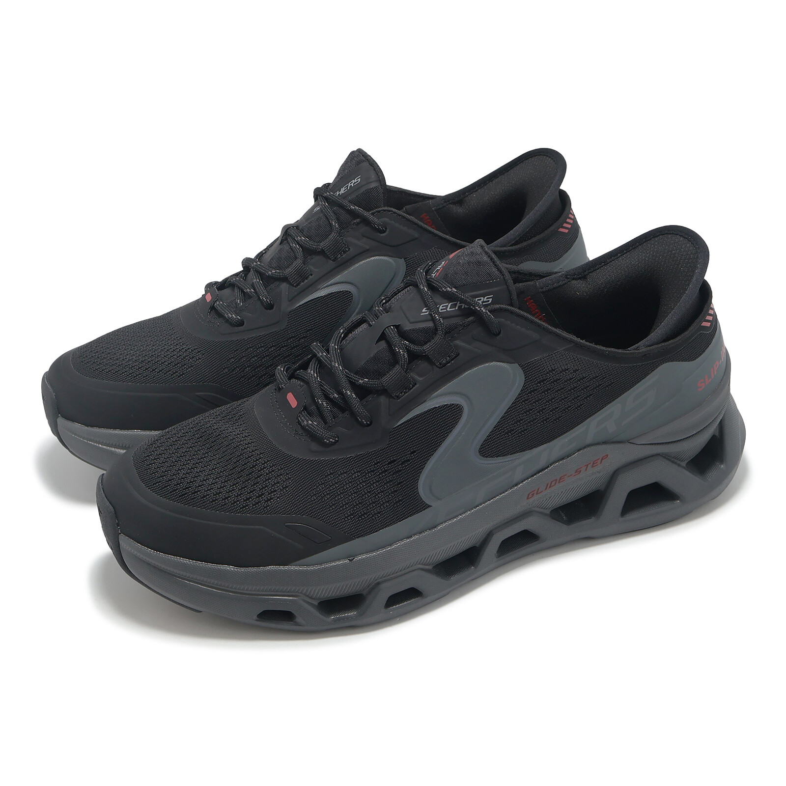 Мужская повседневная обувь Skechers Glide-Step Altus без шнуровки цвет черный древесный уголь 232921-WBKCC 27090₽