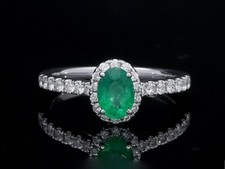 Top Preis Verlobung Ring 1,12 Karat Brillanten Smaragd 750 Gold Wert: 2.800 EUR