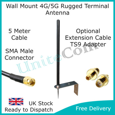 5G 4G LTE Wall Bracket Mount Outdoor Antenna SMA TS9 Cellular Huawei TP-Link