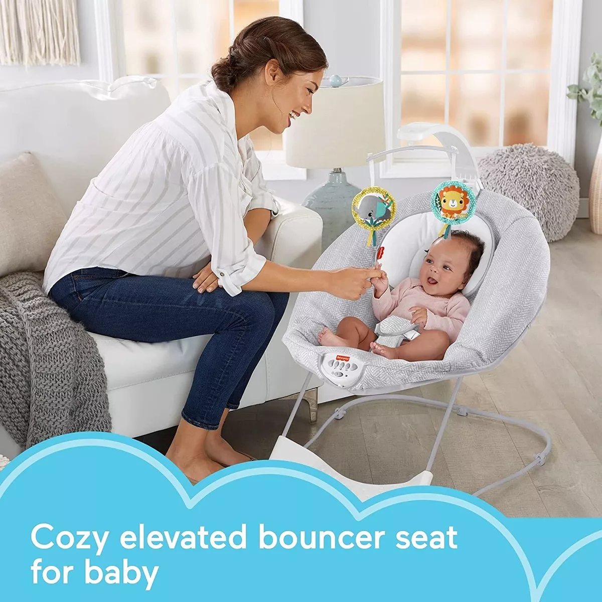 Fisher price see and soothe best sale deluxe bouncer