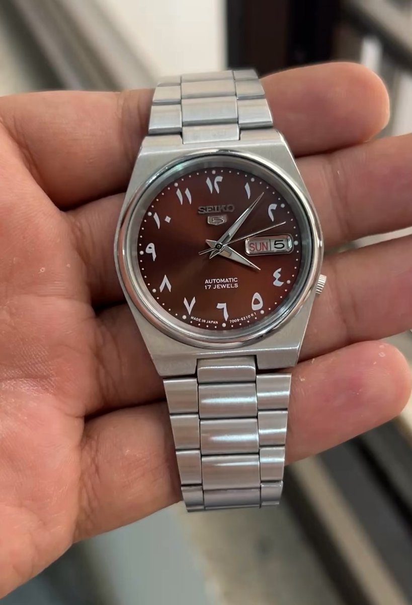 Seiko 5 Automatic 17Jewels Arabic Brown Dial(Changed) Japan