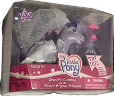 Vintage 2005 My Little Pony Graceful Glimmer as the Winter Crystal Princess