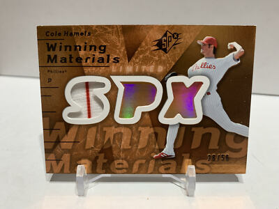 Cole Hamels 2007 SPx Winning Materials Dual Bronze /50 #WM-CH