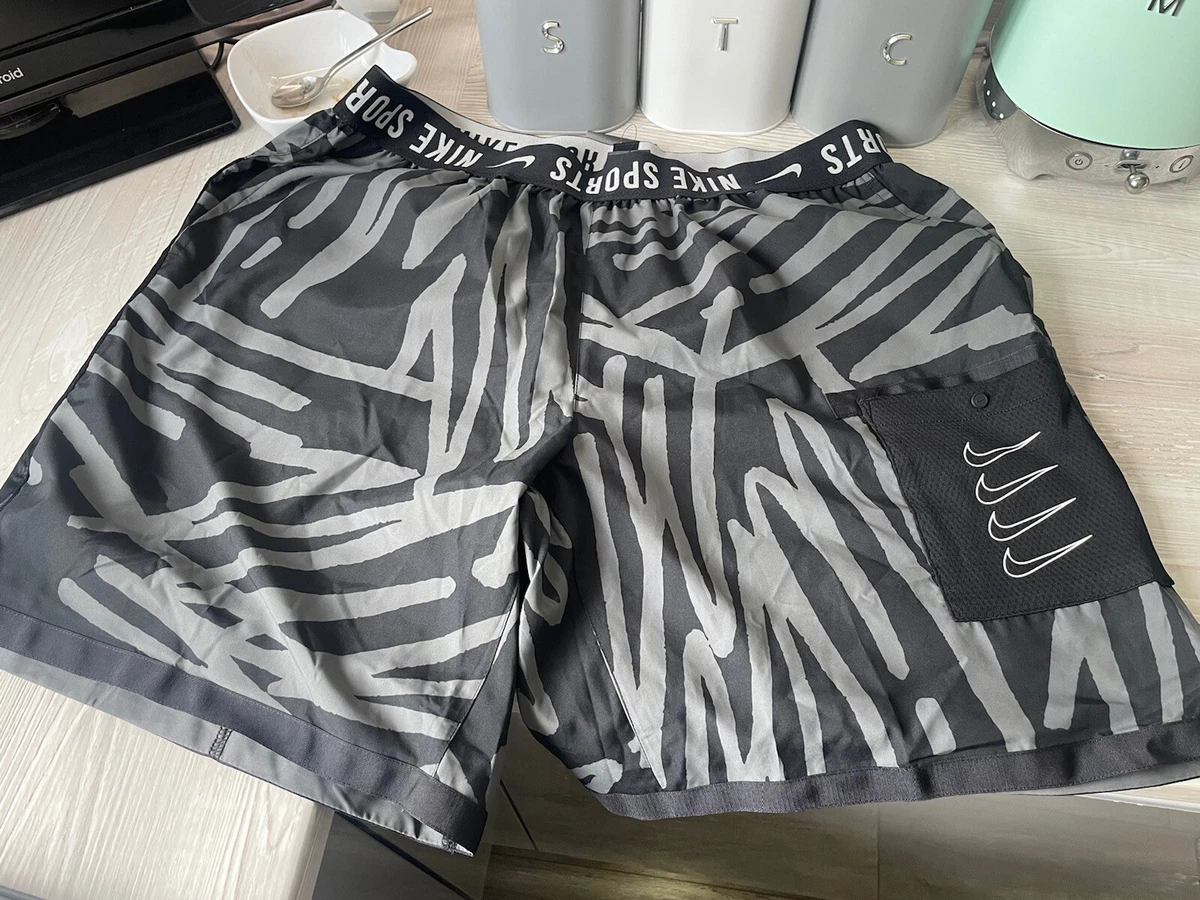 NIKE DRY MEN TRAINING GRAPHIC PRINT LOOSE FIT SHORTS BLACK CJ4621 010 L