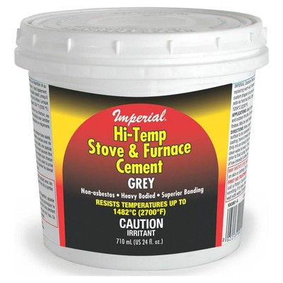 Imperial KK0069-A Hi-Temp Stove & Furnace Cement, Grey, 24 Oz
