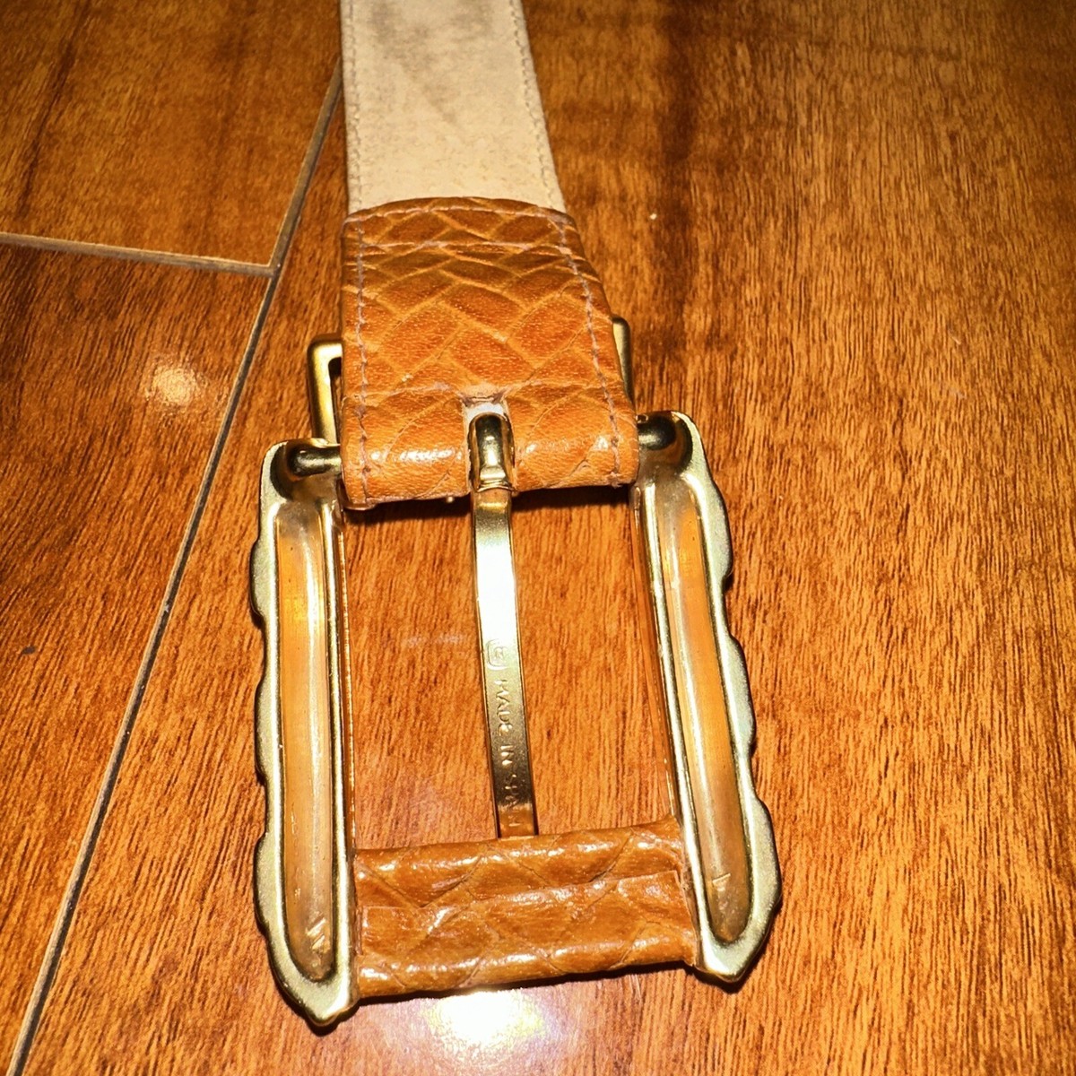 Linda Allard Ellen Tracy Womens Geuine Leather Saddle Brown Size 8 Wide Belt Linda Allard Ellen Tracy Burgundy Leather Belt Wide Round  main image 4