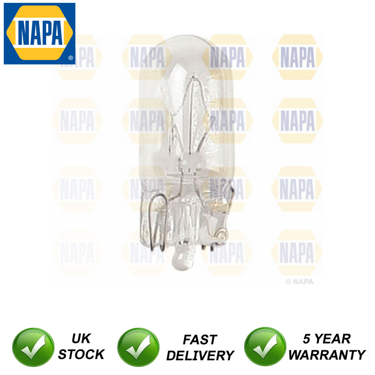 10x Side Light Bulbs 501 12V 5W Front Rear NAPA Fits Ford Vauxhall