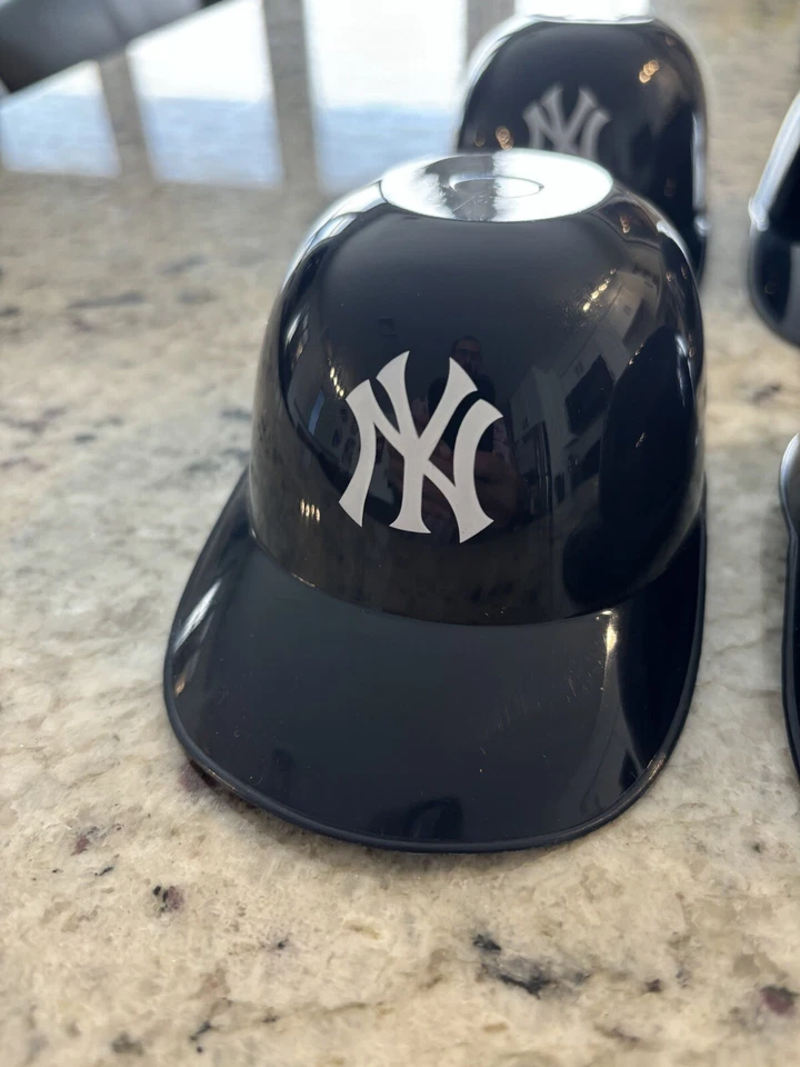 "Lote de 4 mini cascos cuencos de helado vintage Rawlings New York Yankees azul marino 5,5""" Foto 2 de 4