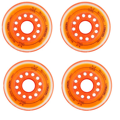 Labeda Inline Roller Hockey Skate Wheels Union Orange 80mm Set of 4