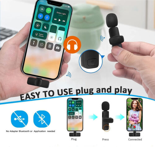 Professional Wireless Lavalier Lapel Microphone for Android Computer - Cordless