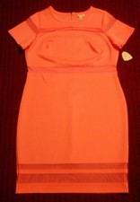 New With Tags Boutique Womens Size 0X Peach Polyester Blend Dress