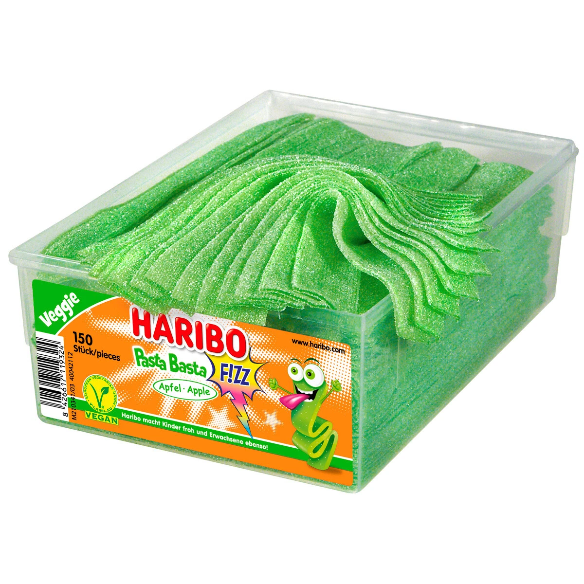 Haribo Pasta Basta Apple Sour With Acidic Fruit Taste Veggie eBay