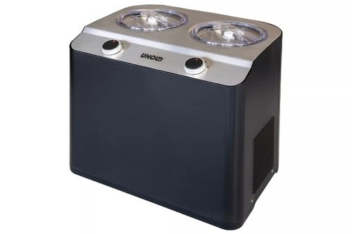 Unold Doppio Eismaschine Speiseeisbereiter mit Kompressor inkl. 2 Eisbehälter