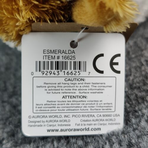 Aurora Flopsie Esmeralda the Calico Cat Blue Eyes Mini Stuffed Animal Plush New - Picture 8 of 14