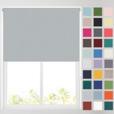MADE TO MEASURE Plain Coloured Thermal Blackout Window Roller Blinds