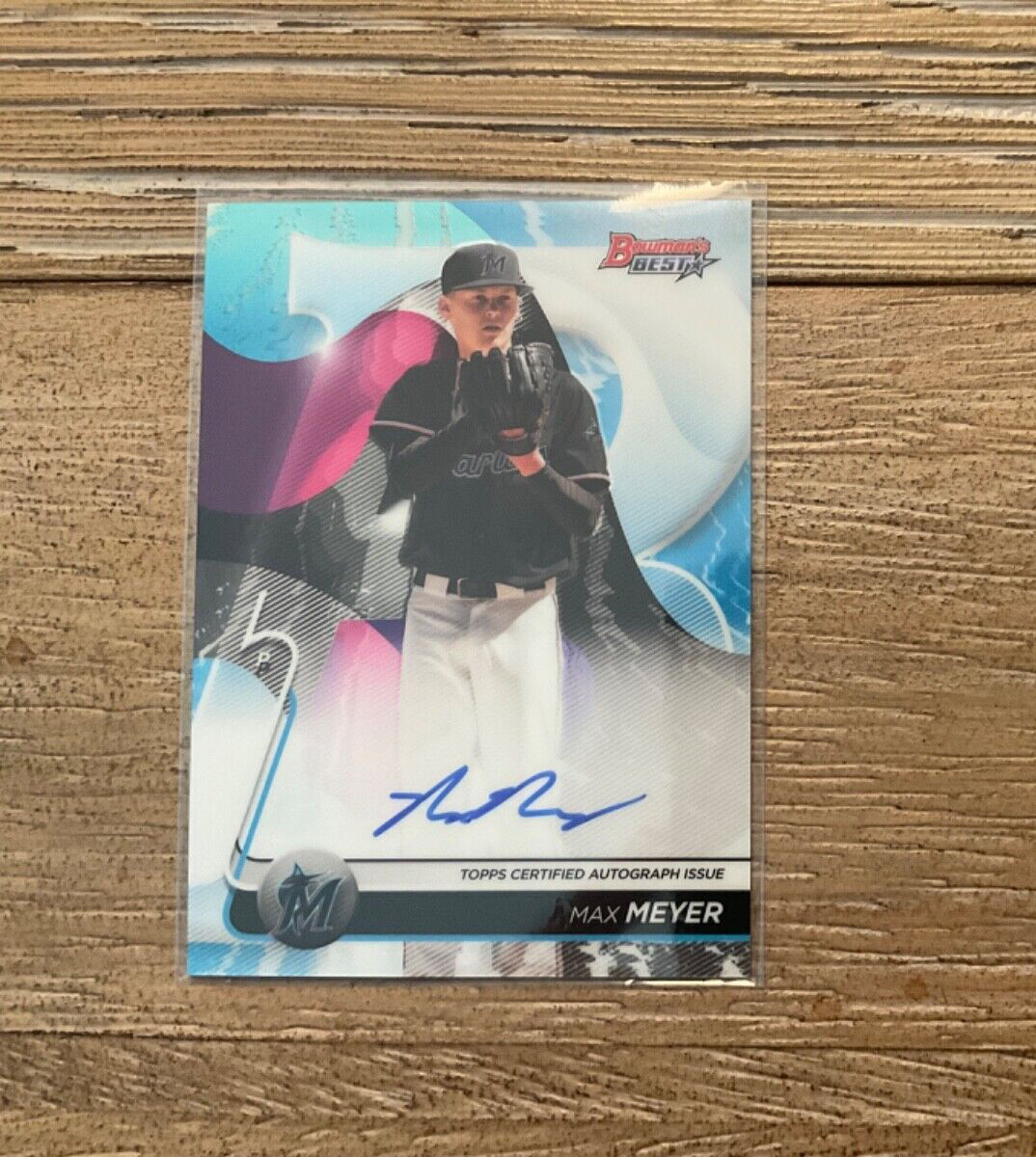 2020 Bowman's Best Baseball Max Meyer Rookie Auto B20-MME Miami Marlins