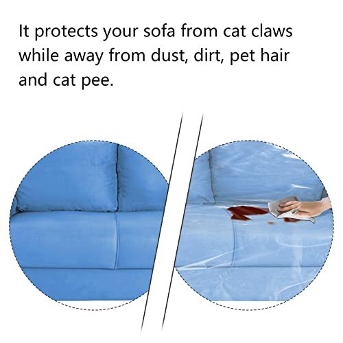 Plastic Couch Cover for Furniture Clear Thicker Plastic Sofa Cover