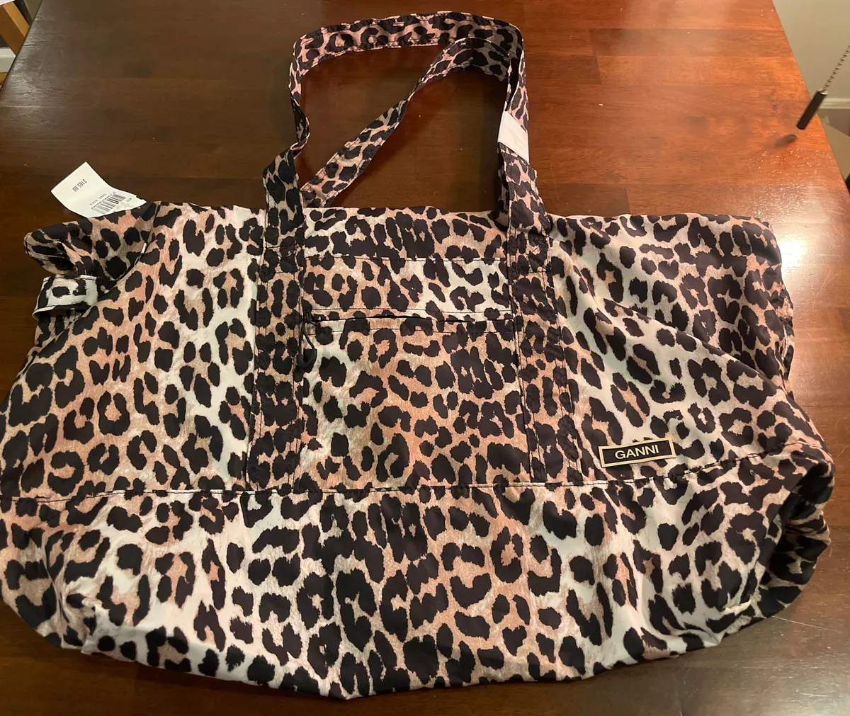 Leopard print cheap large bag