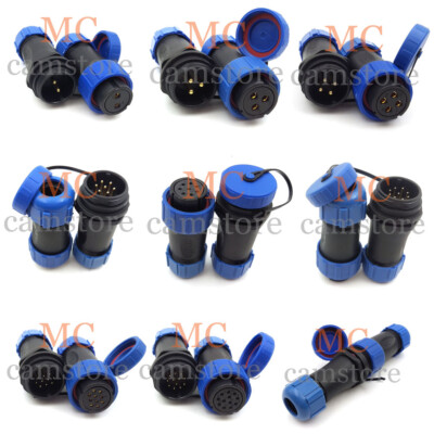 SP21 InLine Cable Coupler Pair IP68 Waterproof Connector2 3 4 5 6 7 8 9 10 12pin