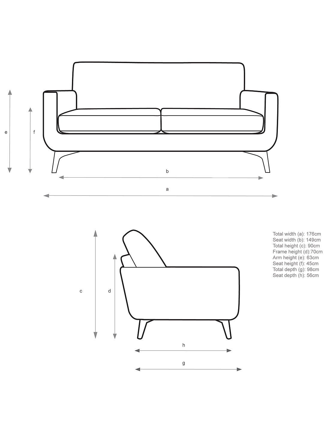 John Lewis Barbican Sofa and Armchair. Hardly Used, Excellent Condition