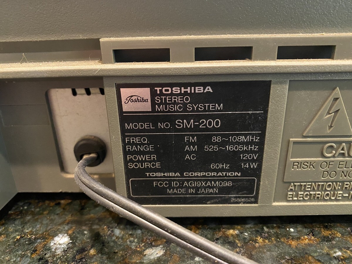 Toshiba SM-200 Stereo Radio Turntable Tape Music System | eBay
