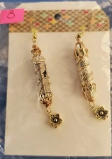Earrings Pierced Dangle Handmade 'Paper Beads' Approx 3-4 Inches 