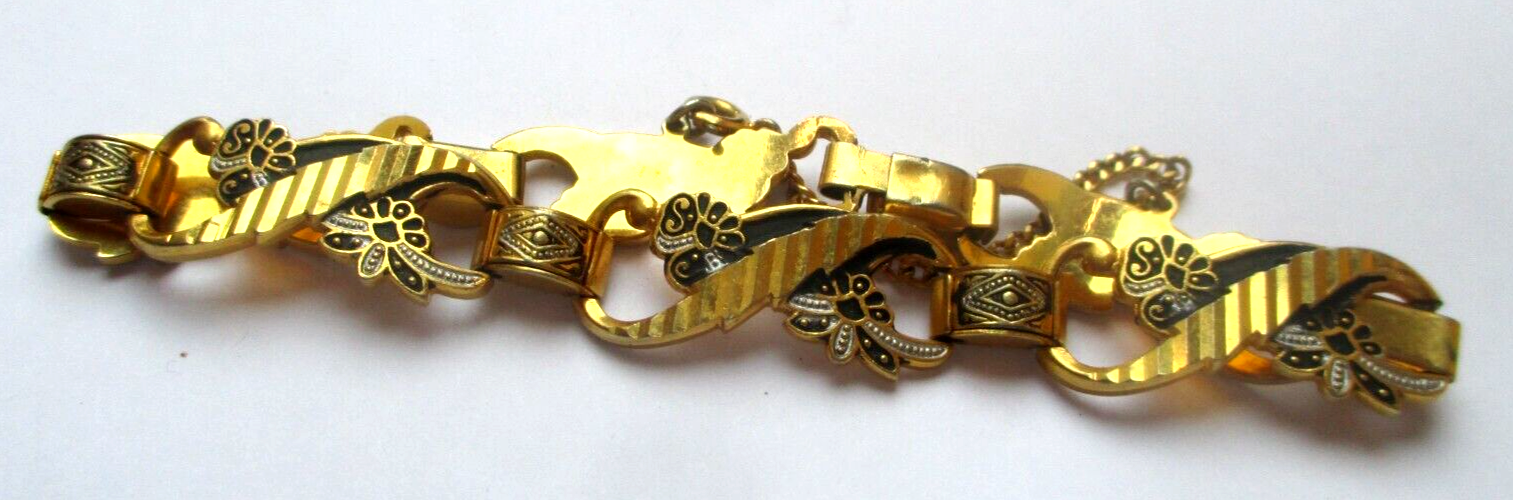 Bracelet En Or De Tolède Vintage - Chaînette Avec Sécurité, Bijou Ancien