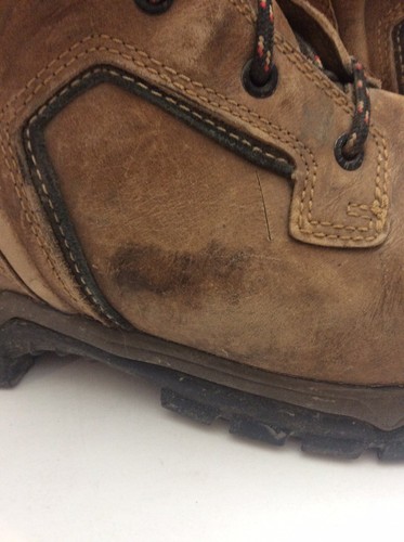Red Wing Boots Mens 10.5 D Brown W/Vibram Sole Safety Toe Lace Up Stock #2409 - Picture 9 of 12