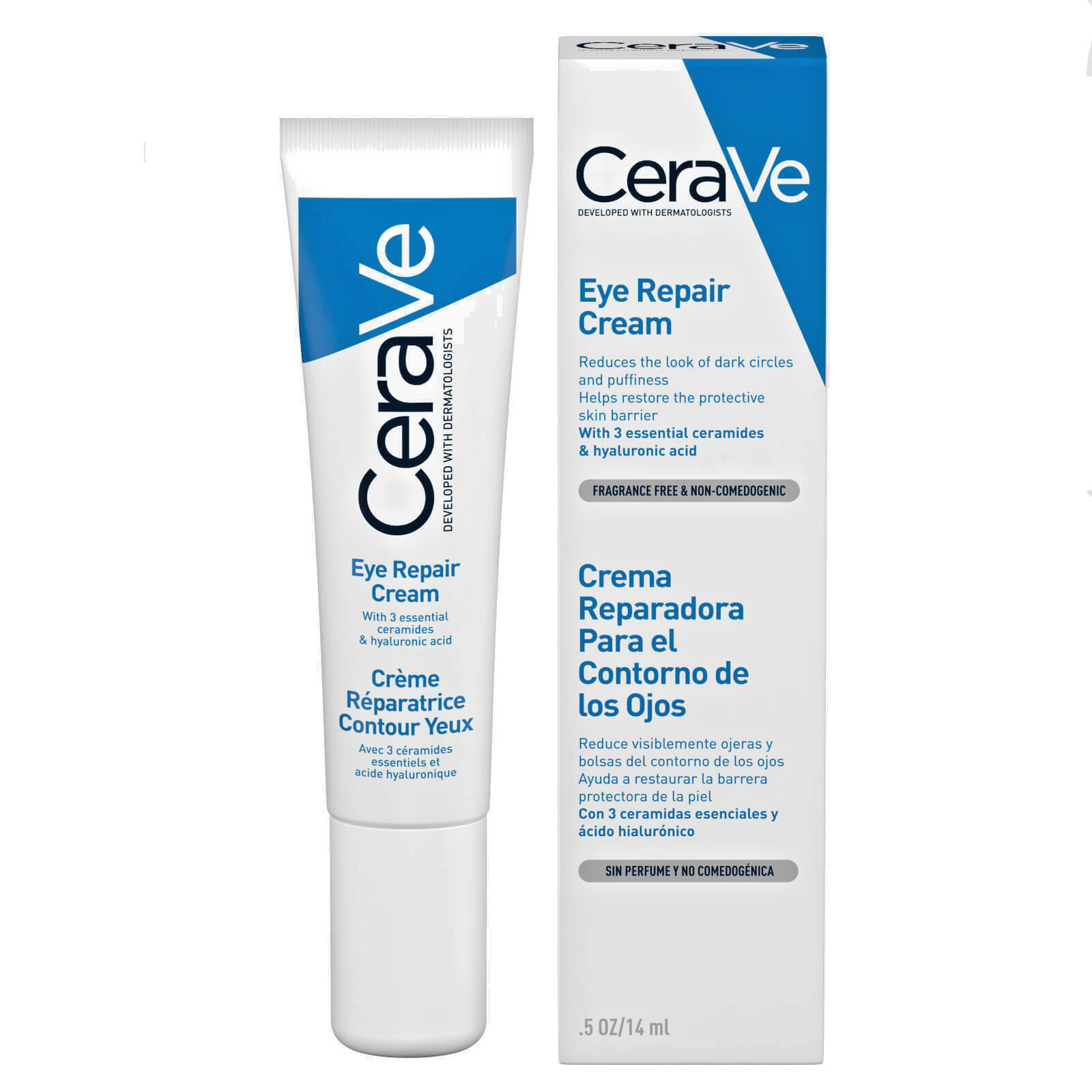 CeraVe Eye Repair Cream with Ceramides & Hyaluronic Acid for Dark Circles 14ml - Image 24