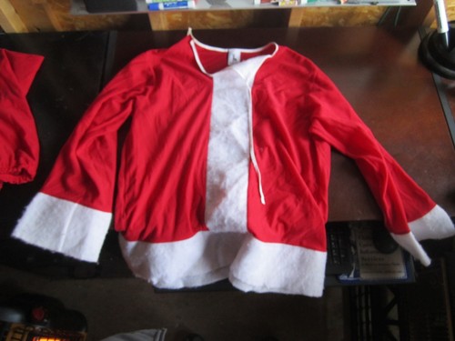 Vtg Santa's Best Rennoc Polyester Santa Costume Halloween Outfit Large Christmas - Picture 4 of 8