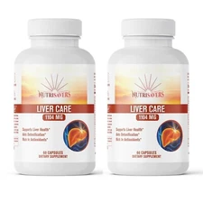 Liver Care: Natural Health Supplements, Helps Liver Health, 60 Cap, Pack of 2