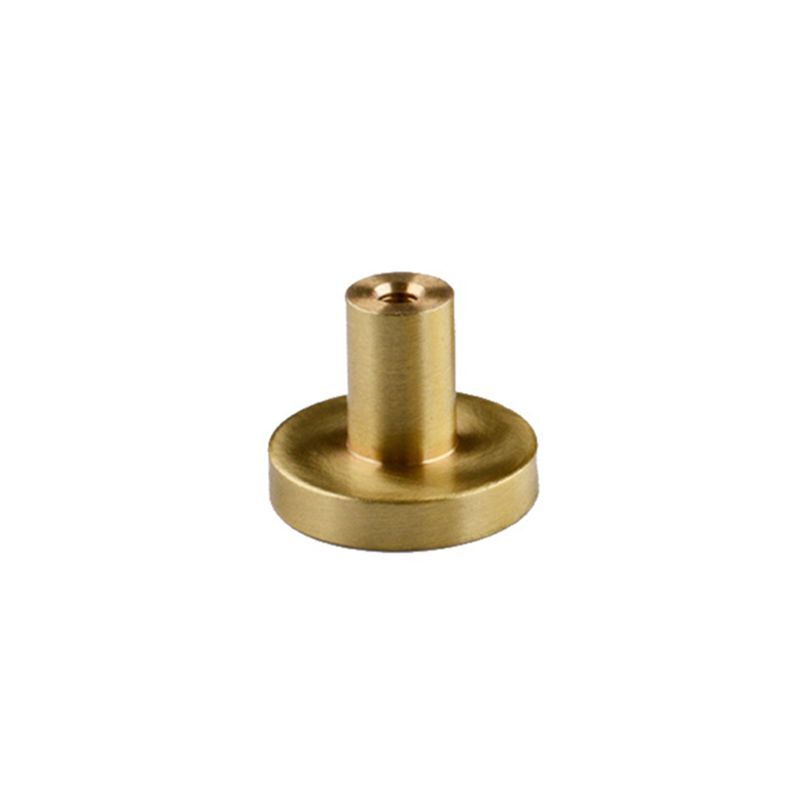 Round Brass Drawer Pulls Handles Dresser Door Knob Home Kitchen