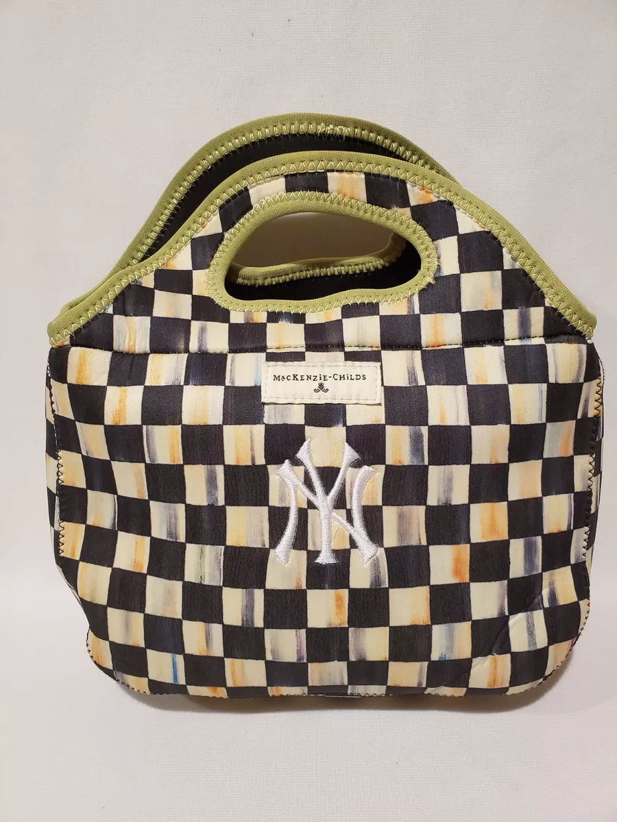 MacKenzie Childs Courtly Check Lunch Tote With NY Monogram