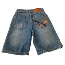 Mecca Wide Leg Jean Shorts Youth Boys Size 7 Blue Denim Jorts Streetwear Y2K