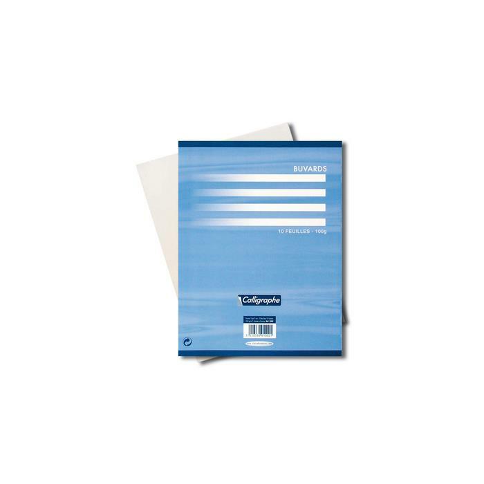 Papier buvard blanc 16x21 cm Calligraphe 100g recharge sachet de 10 pour bureau