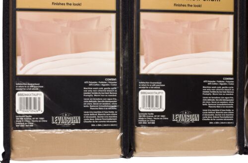 Wonderskirt Euro Tailored Pillow Sham 26" Taupe (Lot Of 4) Levinsohn - Picture 3 of 6