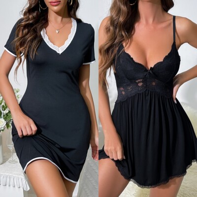 Women's Lingerie Sexy Nightshirt T-Shirt Slip Dress Nightgown Boudoir Sleepwear | eBay Women's Lingerie Sexy Nightshirt T-Shirt Slip Dress Nightgown Boudoir Sleepwear | eBay