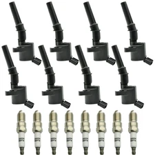 🔥8X Ignition Coil Pack and Iridium Spark Plug For Ford F-150 4.6L 5.4L V8 DG508