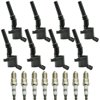 8X Ignition Coil Pack and 8 Iridium Spark Plug for Ford F150