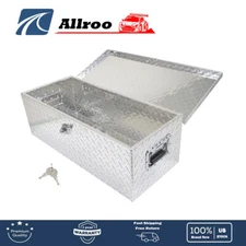 30" x 13" Silver Aluminum Tool Box For Car Truck Pickup Trailer Trunk Storage