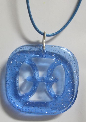Pisces Zodiac Resin Necklace - Picture 2 of 8