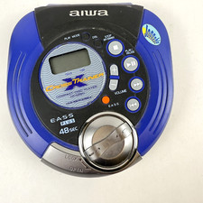 Aiwa XP-SP911 Cross Trainer Portable Sport CD Player Blue Parts or Repair Only
